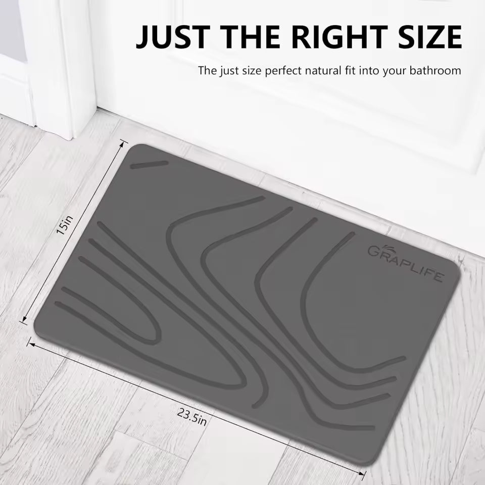 Stone Bath Mat – Quick Dry Diatomite Mat