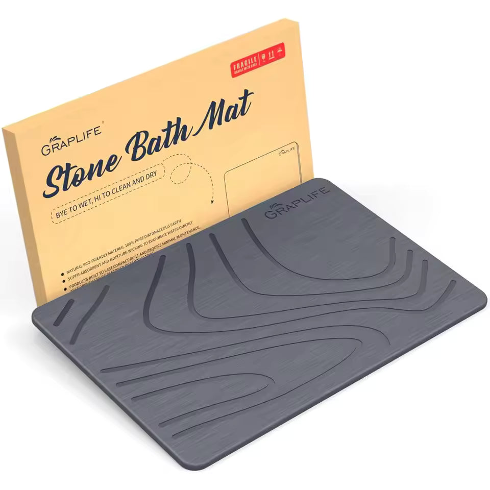 Stone Bath Mat – Quick Dry Diatomite Mat